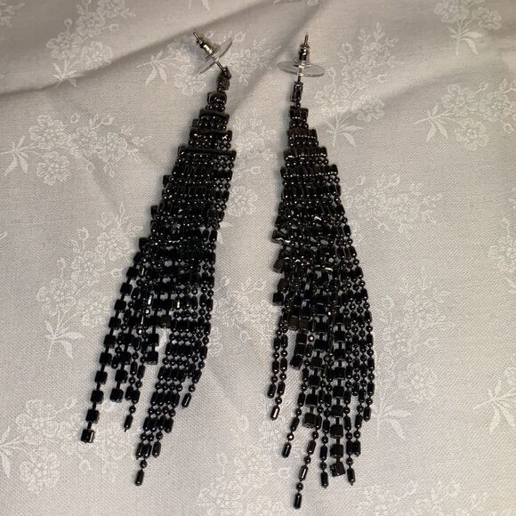 Rhinestone drop earrings  - Picture 5 of 8
